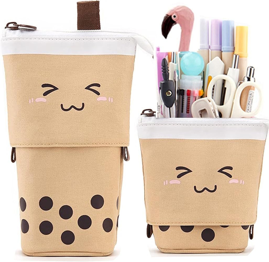 Telescopic Pencil Bag Pen Holder Pop Up Stationery Case, Stand-up Retractable Transformer Bag Sta... | Amazon (US)