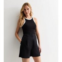 Black Linen Blend Tailored Shorts New Look | New Look (UK)