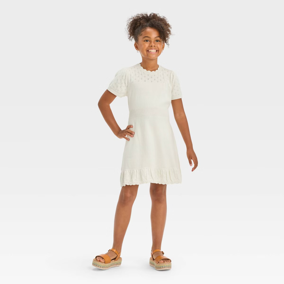 Girls' Pointelle Sweater Dress - Cat & Jack™ | Target