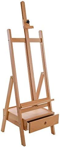 U.S. Art Supply Nantucket Extra Large Wooden H-Frame Studio Easel with Artist Storage Drawer and ... | Amazon (US)