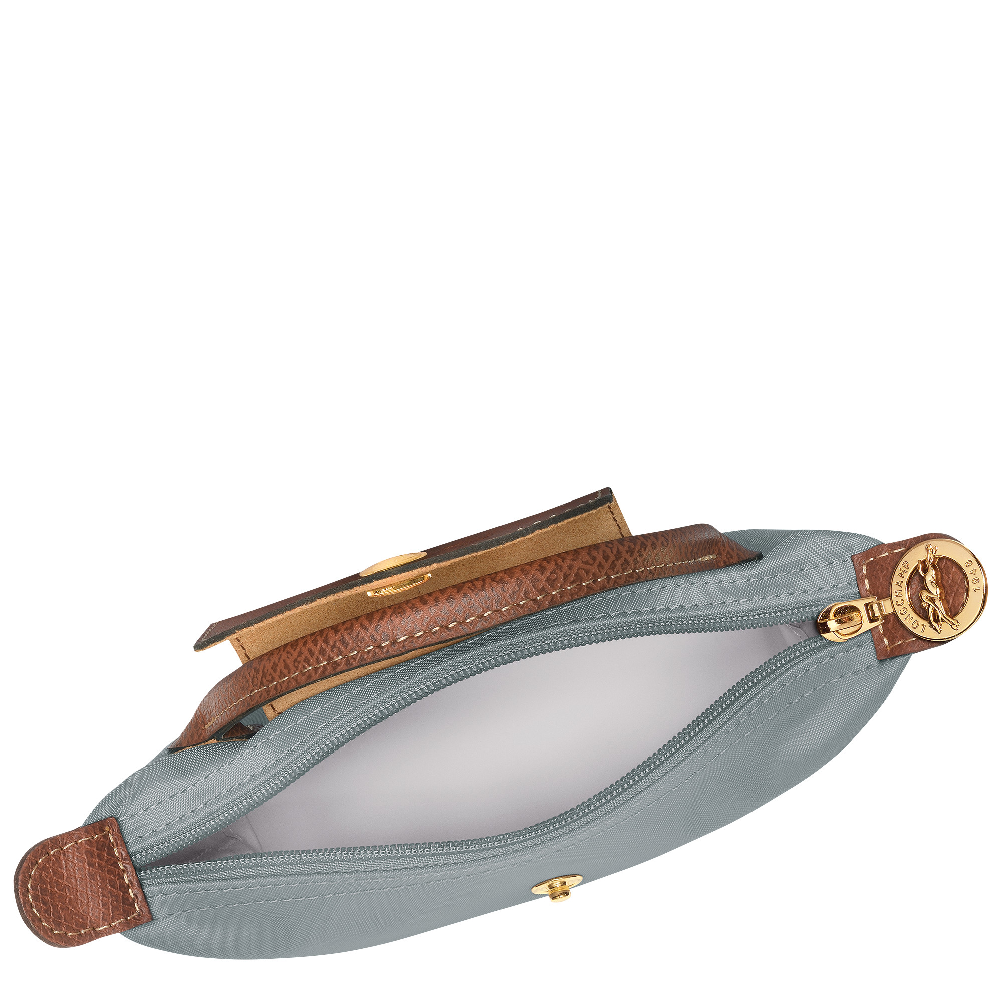 Le Pliage Original Pouch with handle Steel - Recycled canvas | Longchamp CA | Longchamp