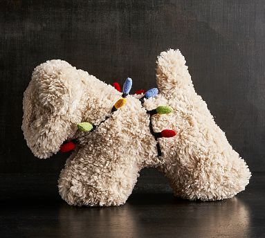 Dog with Lights Shaped Pillow | Pottery Barn (US)