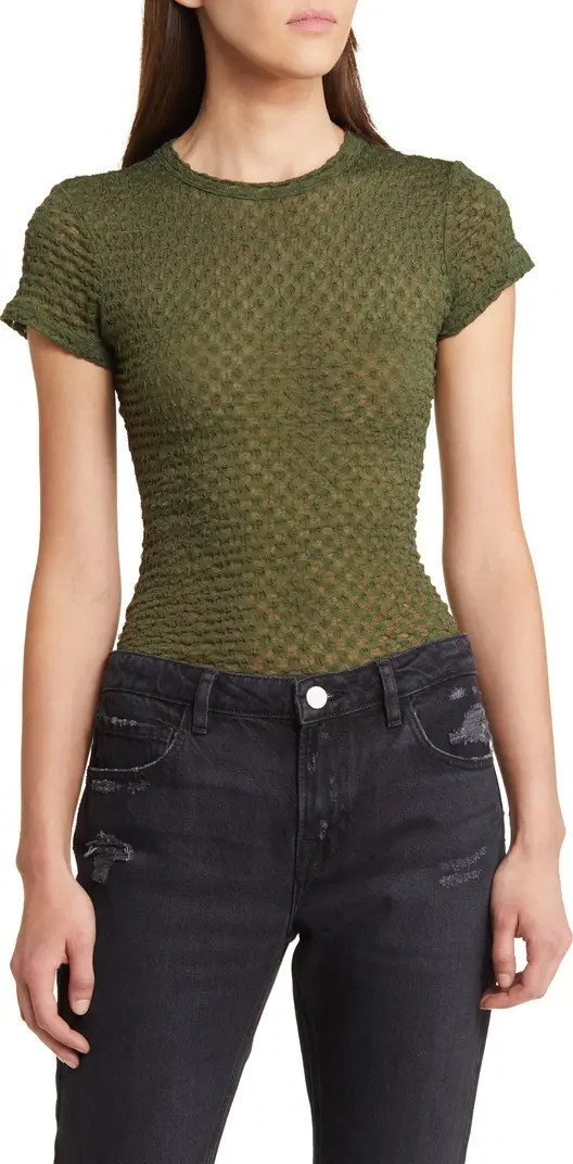 FRAME Textured Mesh T-Shirt | Nordstrom | Nordstrom