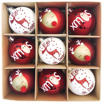 9pc Oh Deer! Reindeer Theme Christmas Ornament Bauble Bundle| OrnamentallyYou | Target