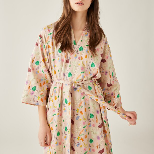 TAILORED ROBE, BLUSH FLORAL SMALL-MEDIUM | Indigo (CA)