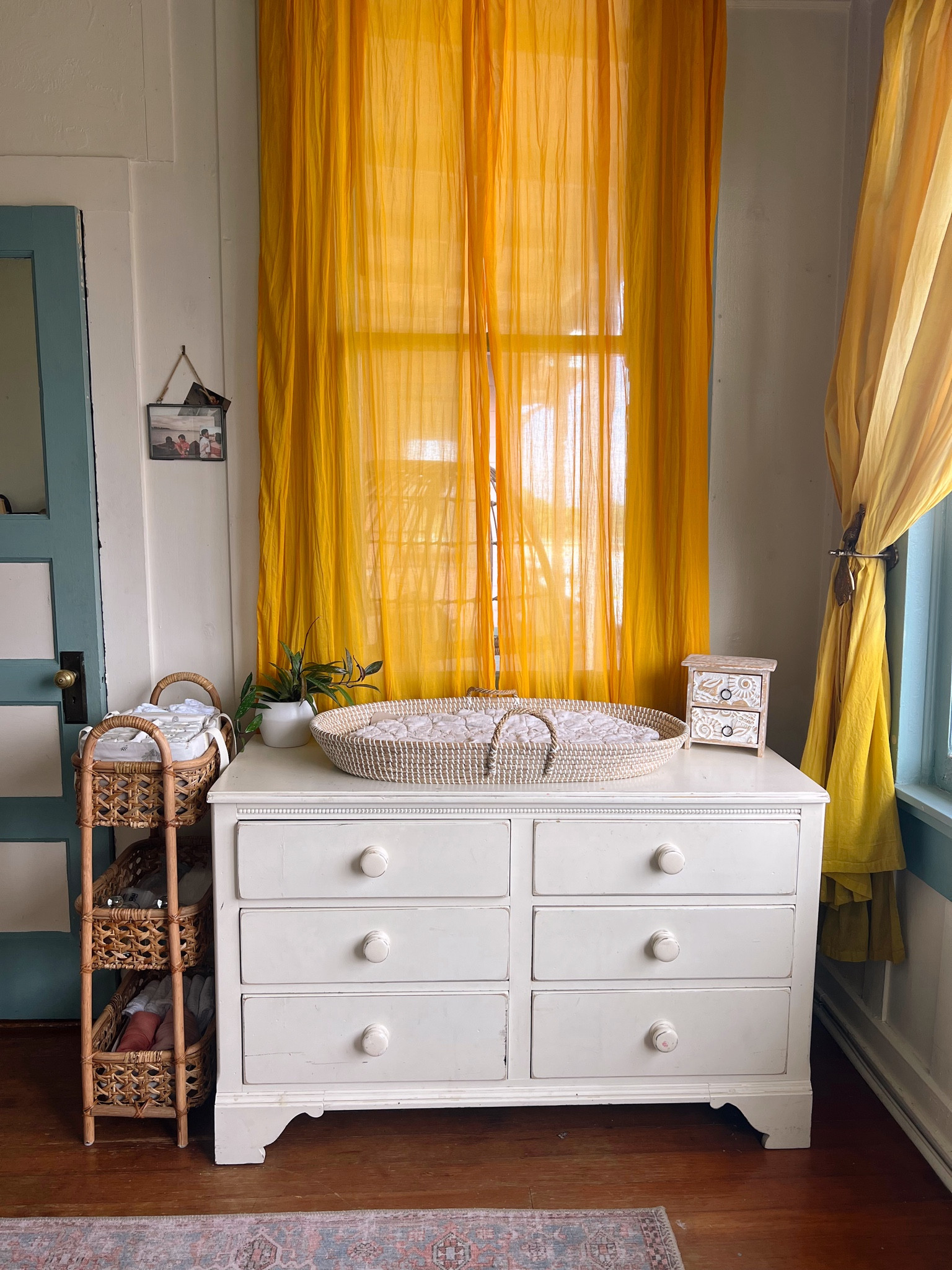 Linking this adorable and functional changing basket from Amazon! Used it for Linley and it’s held up so good and is making it for round 2. Rattan basket and curtains are from world market. Dresser was second hand! 

#LTKhome #LTKbaby #LTKfamily