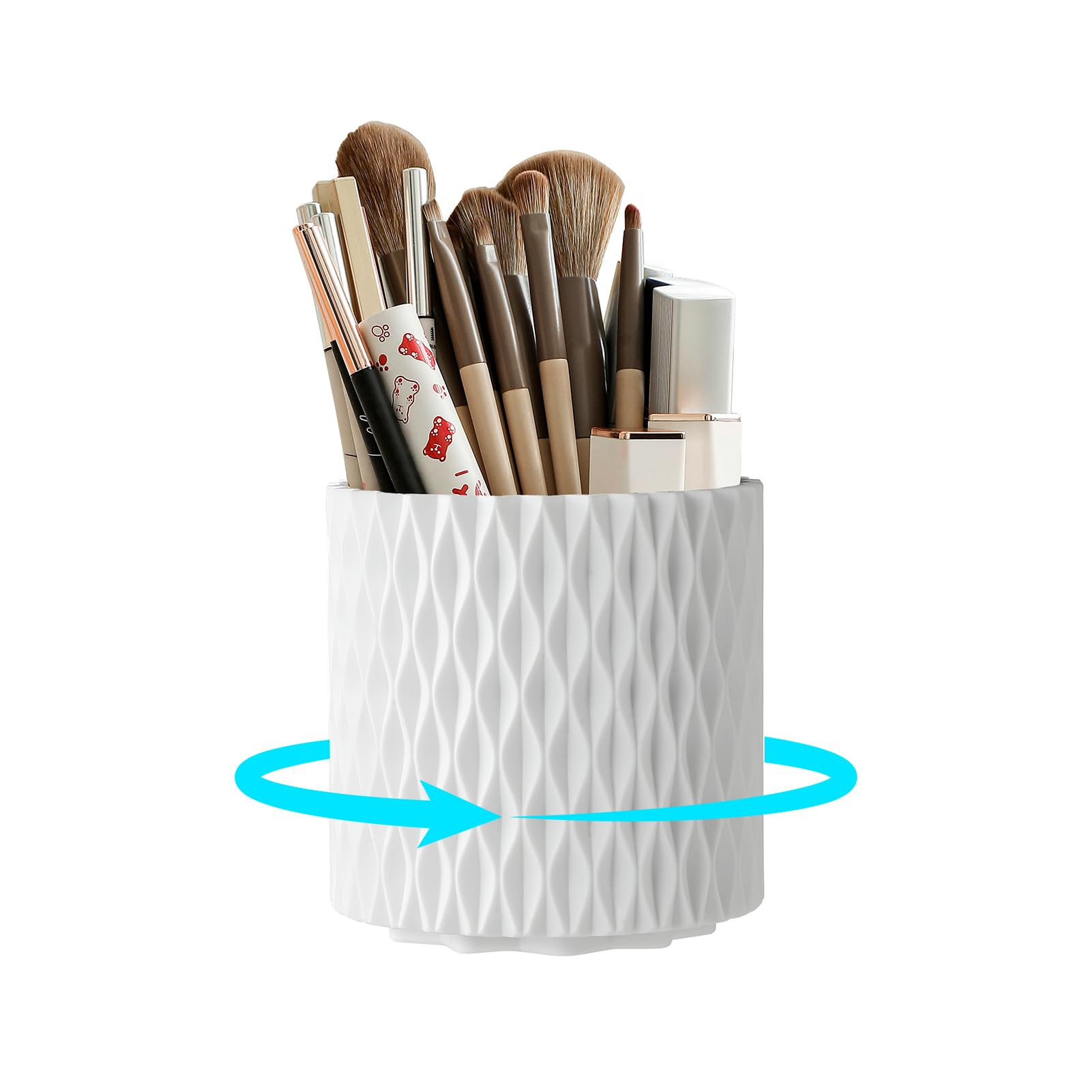 Makeup Brush Holder Organizer - 360° Rotating Makeup Brush Organizer 5 Slot Make up Brushes Cup ... | Amazon (US)