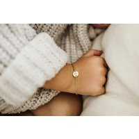 Kids Toddler Girl Initial Disc Bracelet, Gold Or Silver Dainty Letter Disk Children's Confirmation Christmas Birthday Gift, Custom | Etsy (US)