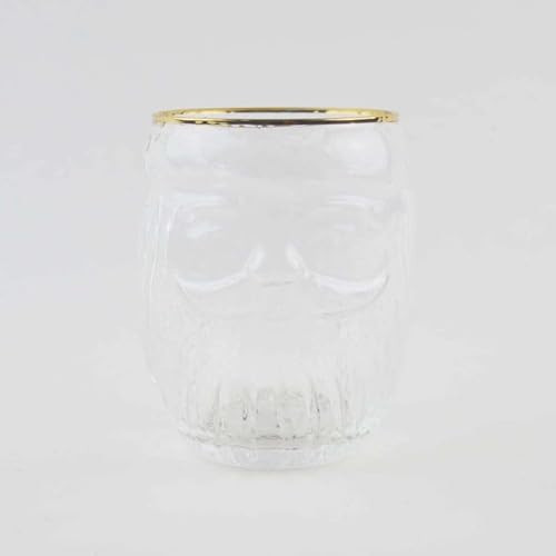 8 Oak Lane Clear & Gold Rim Santa Claus Glass Drinking Glass (One) Christmas Holiday | Amazon (US)