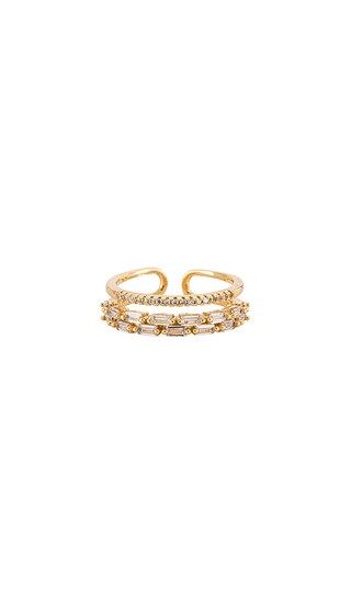 Clara Baguette Ring in Gold | Revolve Clothing (Global)