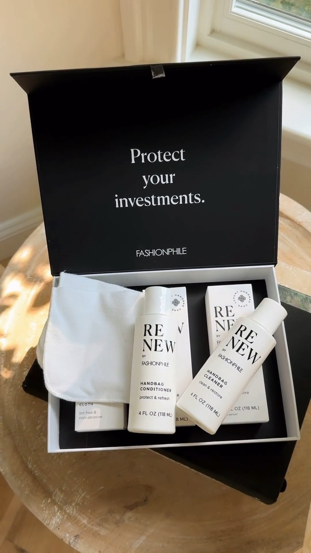 This handbag cleaning kit from @fashionphile is a must for designer handbags! I like to use the conditioner and cloth on the edges of my Chanel leather handbags every year to keep them looking supple and brand new. They also now have a handbag hook and protective travel bags! #ad #fashionphilepartner #fashionphilefinds 

#LTKHoliday #LTKGiftGuide #LTKstorytime