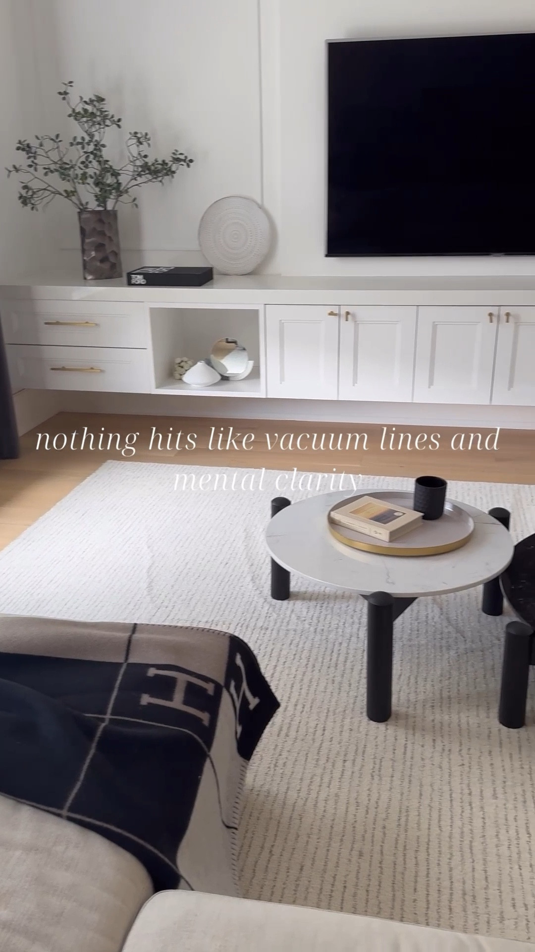 Nothing hits like vacuum lines and mental clarity 💫

Living room reset, clean home, home organization, home reset, motivation, living room, rug, coffee table, home decor, home styling, coffee table styling, coffee table book, Wayfair finds, Amazon finds 

#LTKsale #LTKhome #LTKcanada