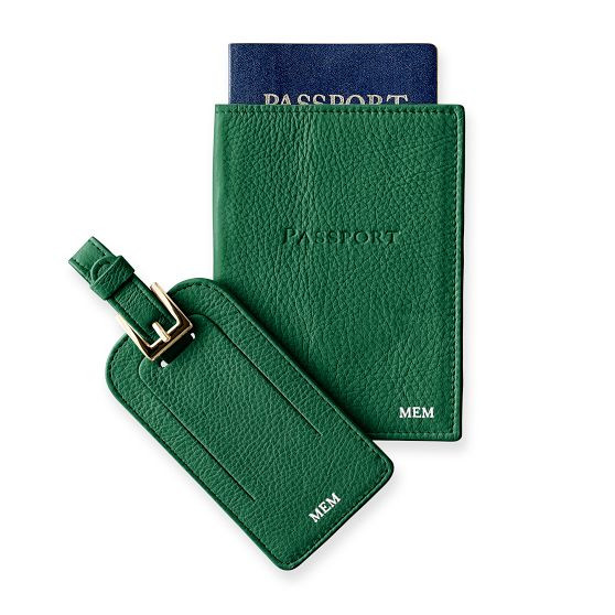 Leather Luggage Tag &amp; Passport Case Set | Mark and Graham