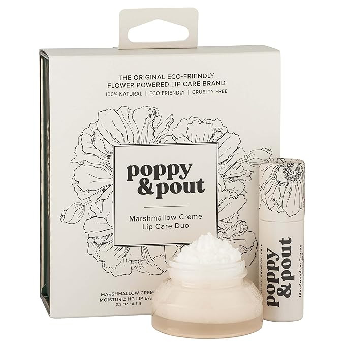 Poppy & Pout Lip Care Set | Lip Balm & Scrub | Sustainable Cardboard Tubes & Glass Jars, All Natu... | Amazon (US)