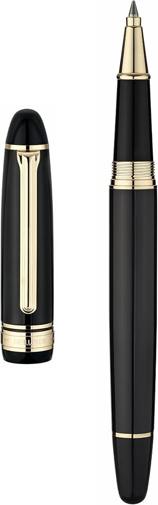 BEILUNER 319 Piano Black Lacquer Rollerball - Stunning Luxury Pen with 24K Gold, Heavy, Schneider... | Amazon (US)