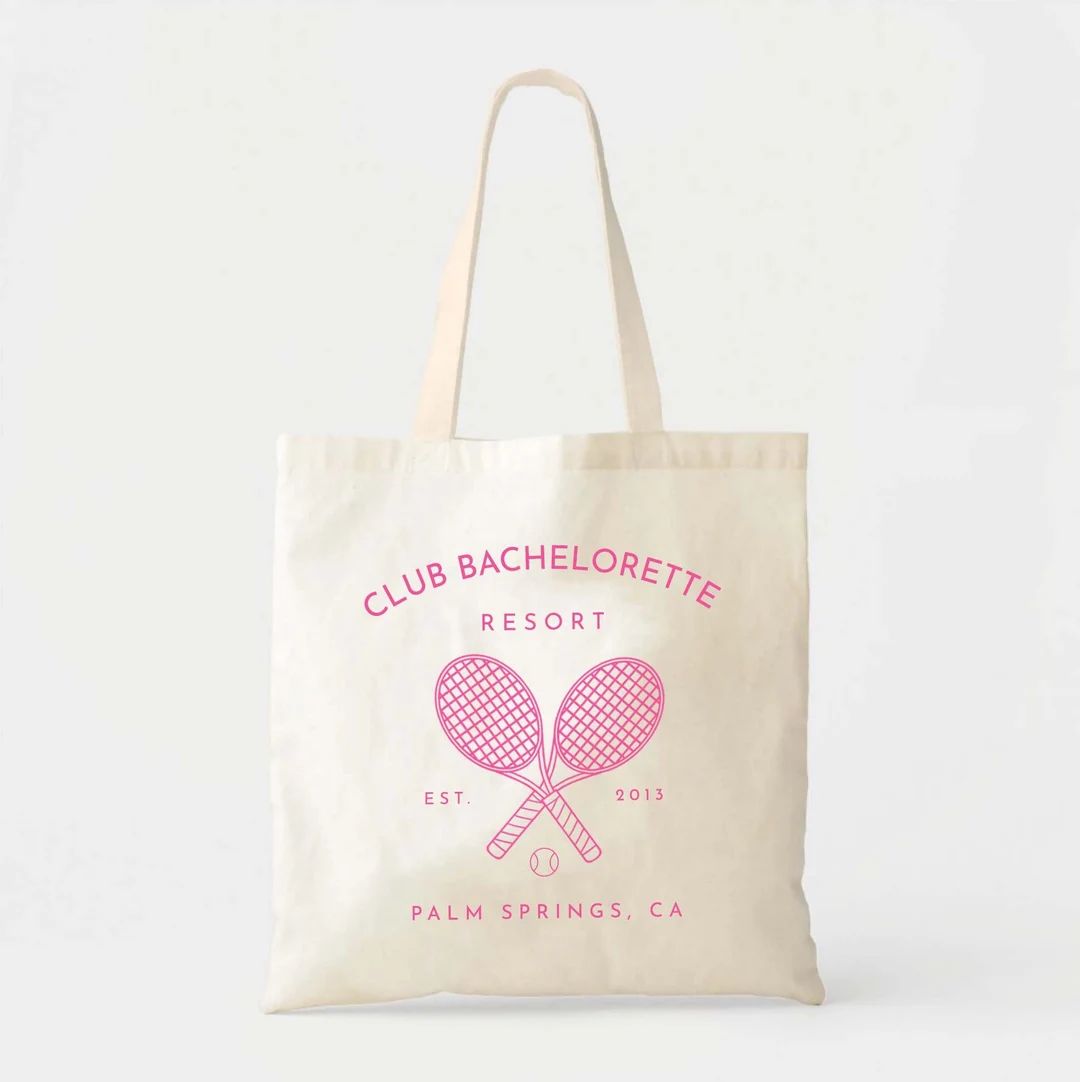 Palm Springs Bachelorette Totes - Club Bachelorette - Hangover Kit Bag - Bachelorette Gift Bags -... | Etsy (US)
