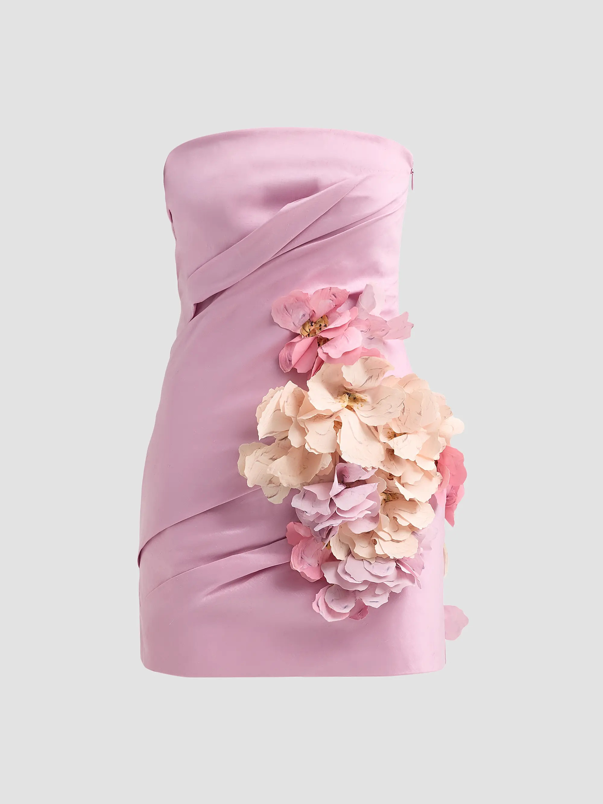 Acler Femme Fatale Keble Draped Floral-Appliqu\u00e9 Mini Dress | Saks Fifth Avenue | Saks Fifth Avenue