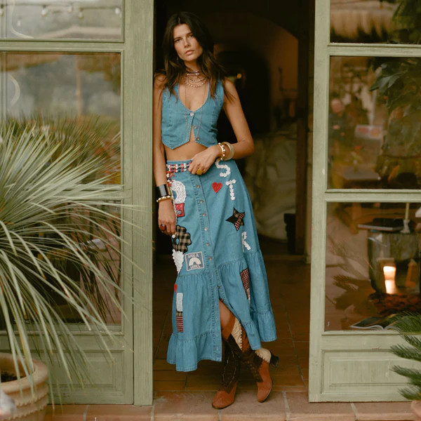 Bombshell Patchwork Skirt | Spell Designs (USA)