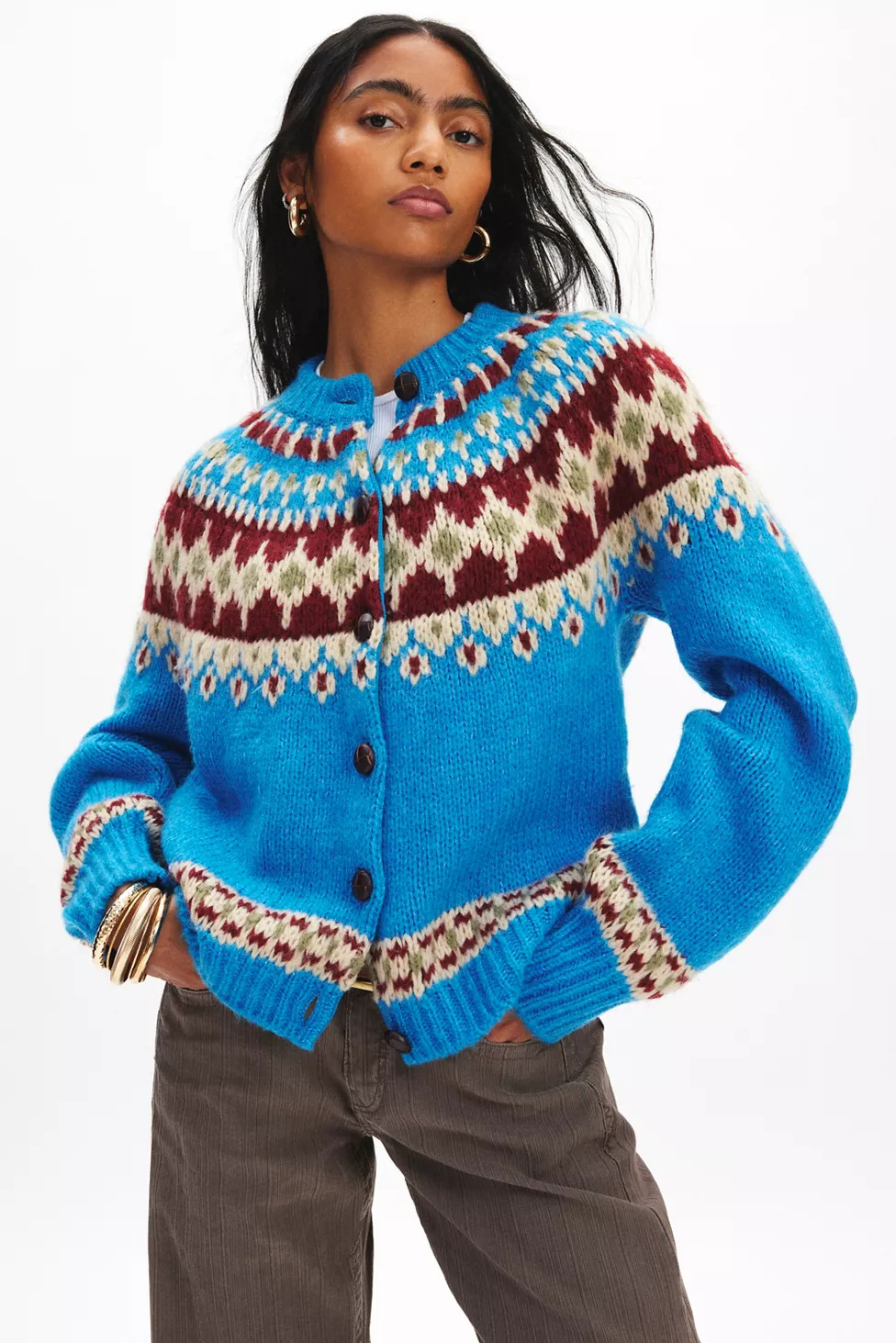 BDG Beverly Fairisle Knit Cardigan | Urban Outfitters (US and RoW)