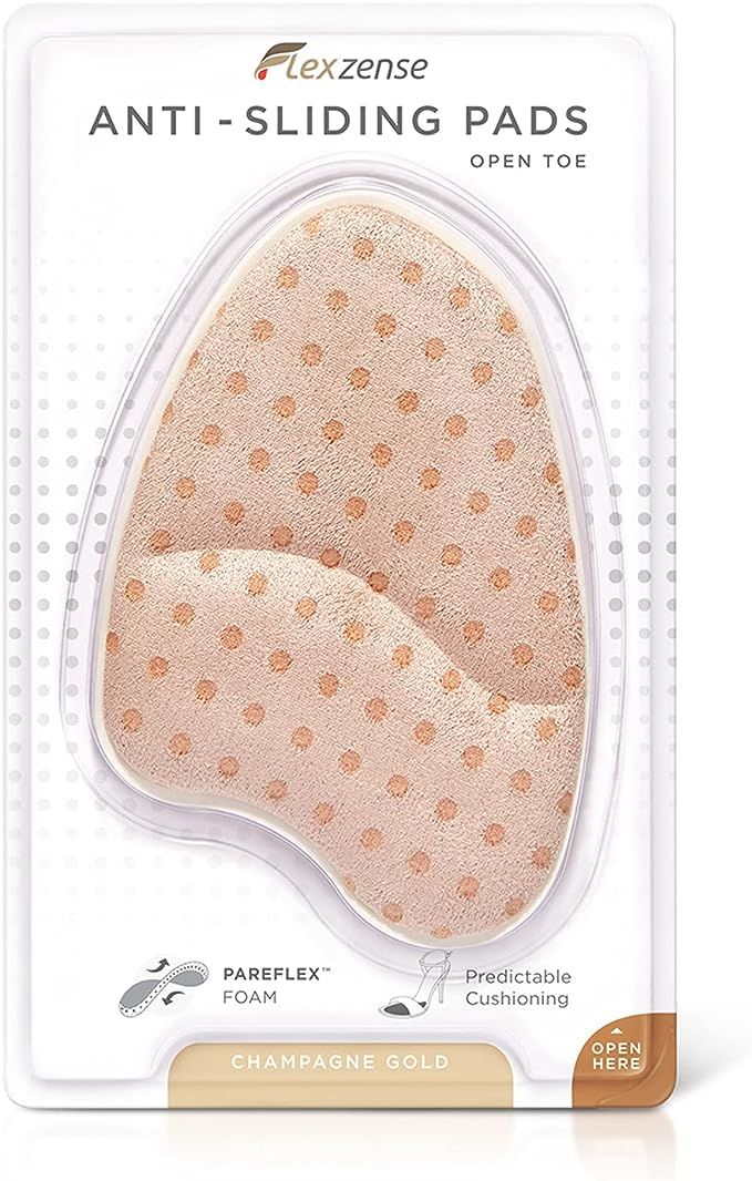 FLEXZENSE Anti-Sliding Pads Open Toe | Maximum Cushioning and Reduce Foot Slip | 1 Pair (Champagn... | Amazon (US)