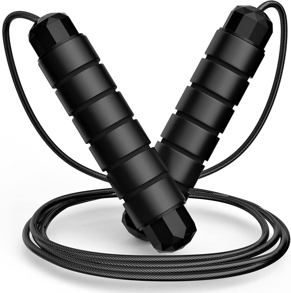 Jump Rope, Tangle-Free Rapid Speed Jumping Rope Cable with Ball Bearings for Women, Men, and Kids, A | Amazon (US)