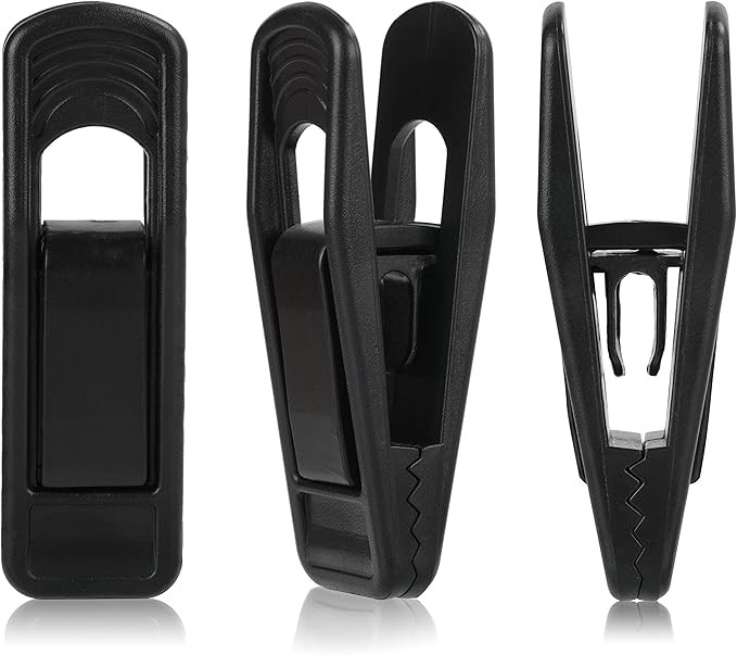 Black Plastic Hanger Clips for Hangers, 40 Pack Pants Hanger Clips, Strong Pinch Grip Clips for U... | Amazon (US)
