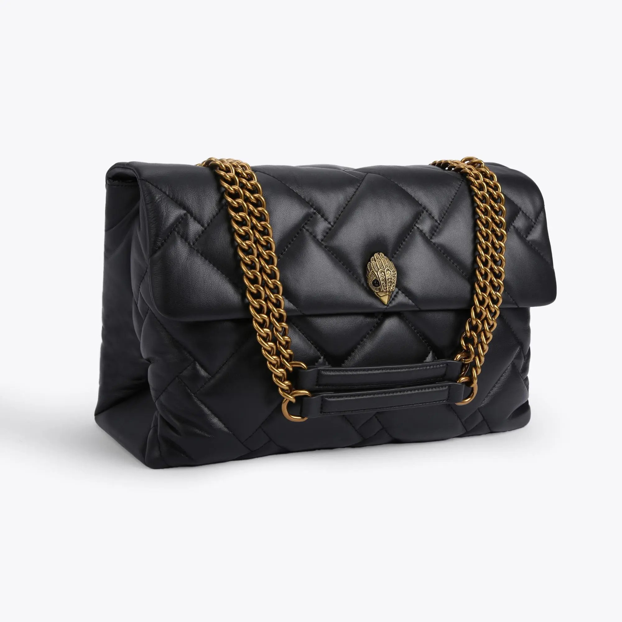KENSINGTON SOFT XXL BAG Black Leather Quilted Oversized Bag by KURT GEIGER LONDON | Kurt Geiger (Global)