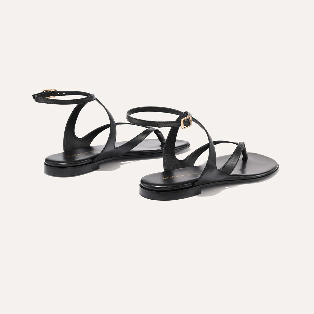 The Palermo Sandal - Black Nappa | Margaux