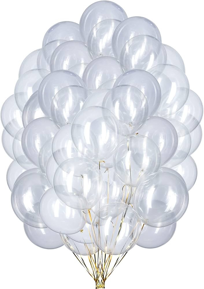 Aimto Clear Balloons Transparent Party Balloons,12 Inch–Pack of 50 | Amazon (CA)