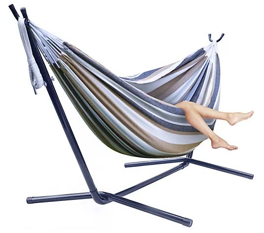Sorbus Double Hammock with Steel Stand - QVC.com | QVC