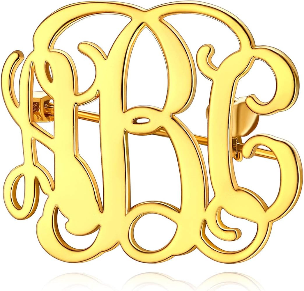 Custom4U Custom Name Pin Personalized Brooch Pins for Women Men Stainless Steel Name Tag with Let... | Amazon (US)