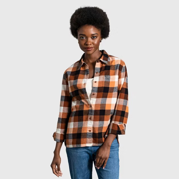 United By Blue Women's Organic Flannel Button-Down Shirt | Target