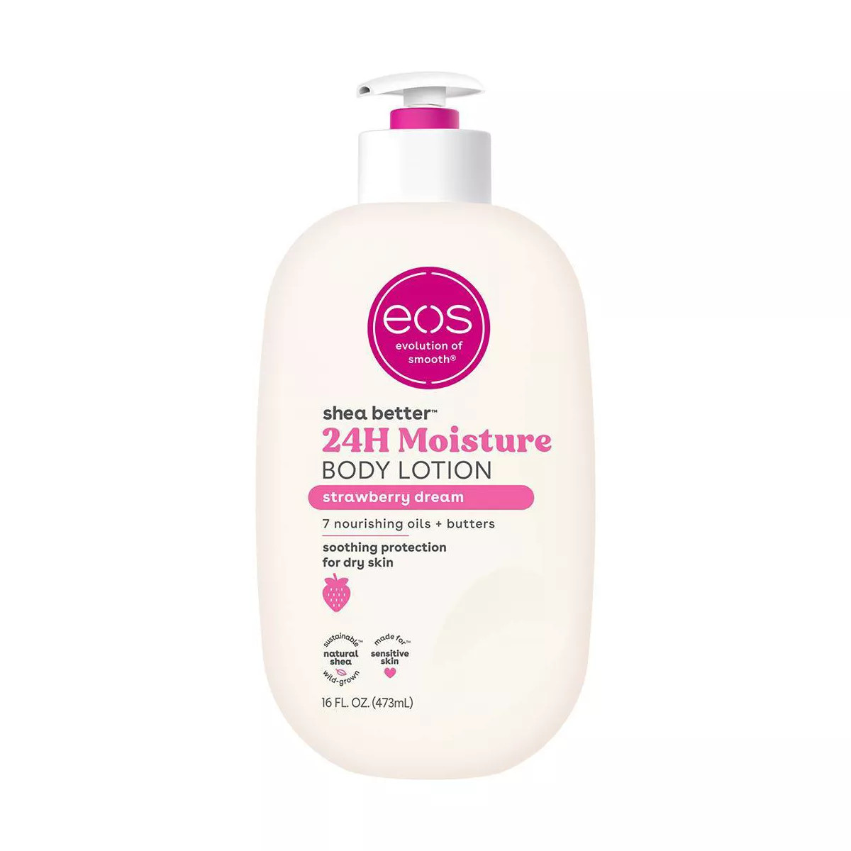 eos Shea Better 24H Moisture Body Lotion - Strawberry Dream - 16oz | Target