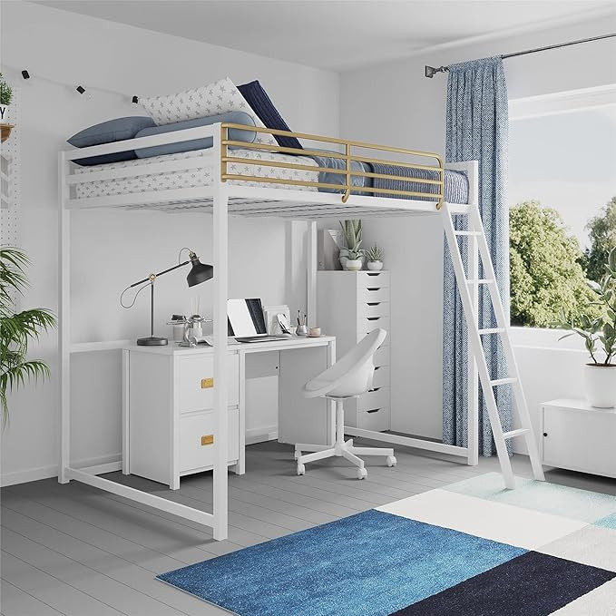 Little Seeds Haven Full Loft Bed, White | Amazon (US)