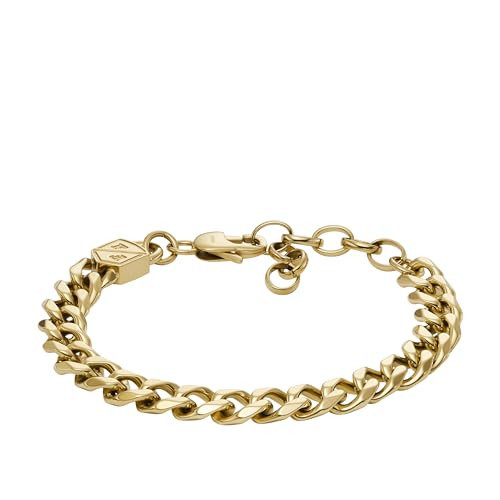 Fossil Men's Stainless Steel Gold-Tone Chain Bracelet, Color: Gold (Model: JF04616710) | Amazon (US)