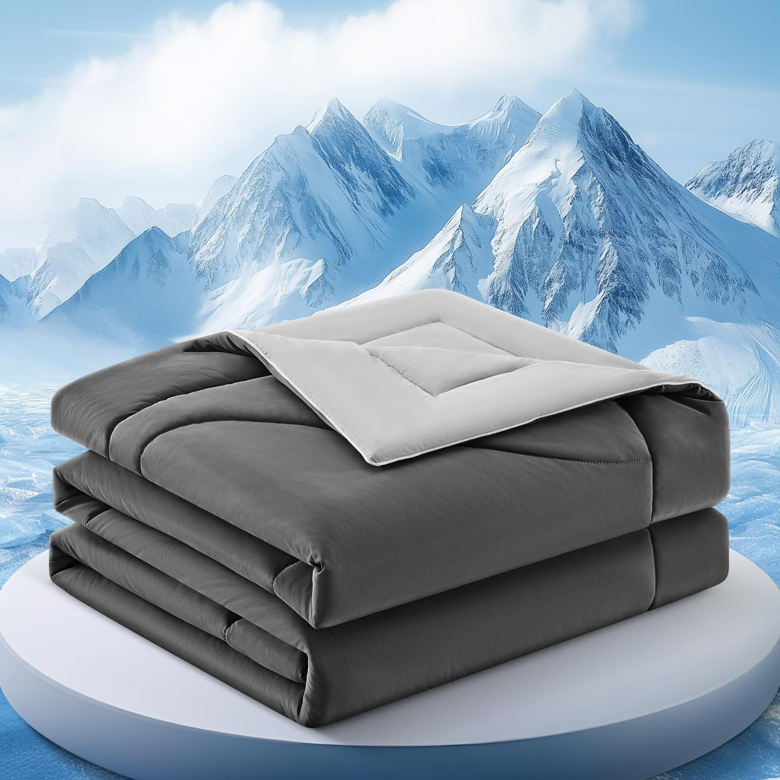 Cooling Comforter Queen Size, Double-Sided Cooling Blanket for Hot Sleepers & Night Sweats, Arc-C... | Amazon (US)