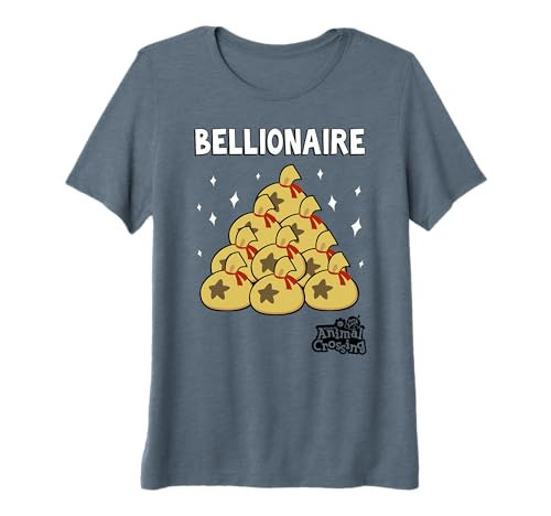 Animal Crossing New Leaf Bellionaire Premium T-Shirt Premium Tri-blend T-Shirt | Amazon (US)
