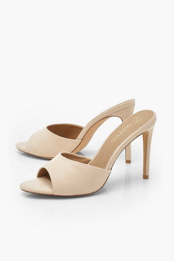 Peeptoe Stiletto Heels Mules | Boohoo.com (UK & IE)
