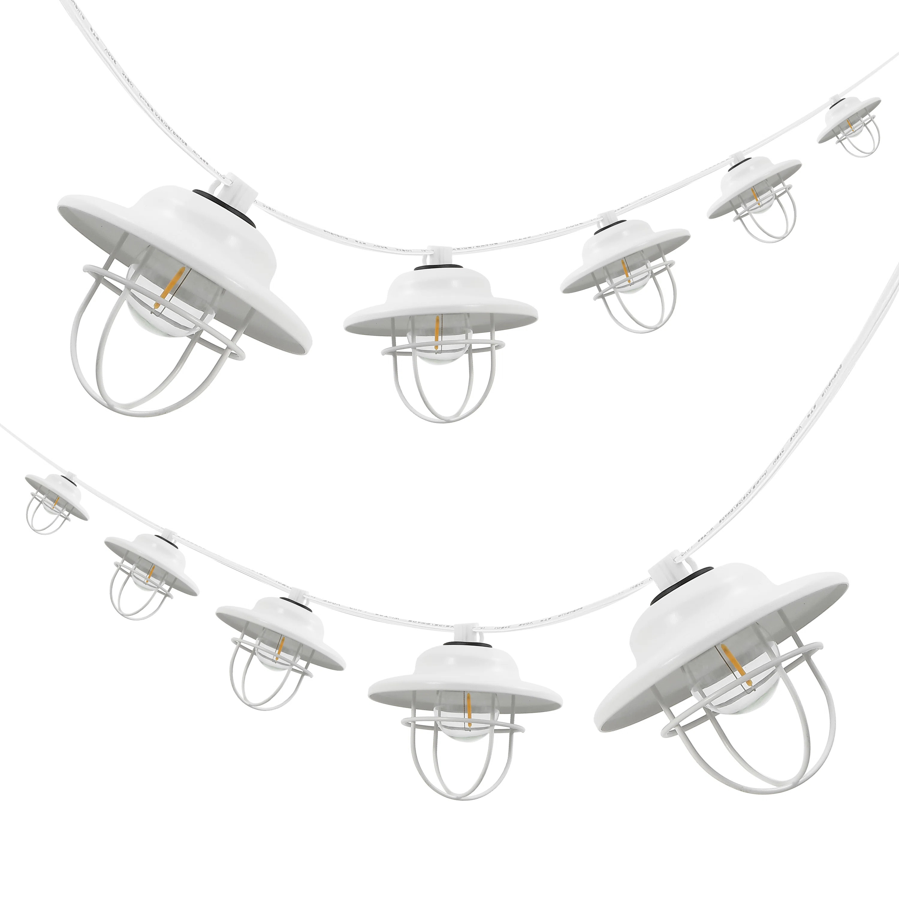 10' Outdoor 10 - Bulb Shaded String Light (End to End Connectable) | Wayfair North America