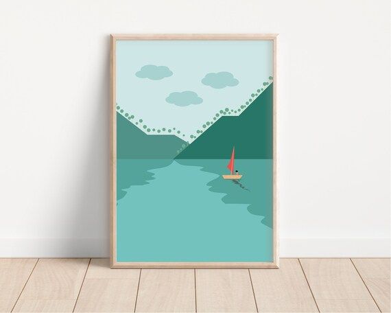 Nursery Wall Art Landscape Print Boho Kids Print Playroom - Etsy | Etsy (US)