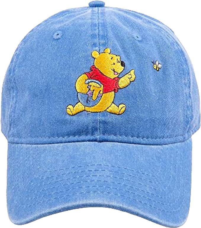 Concept One Disney's Winnie The Pooh with Honey Pot Embroidered Cotton Adjustable Dad Hat with Cu... | Amazon (US)