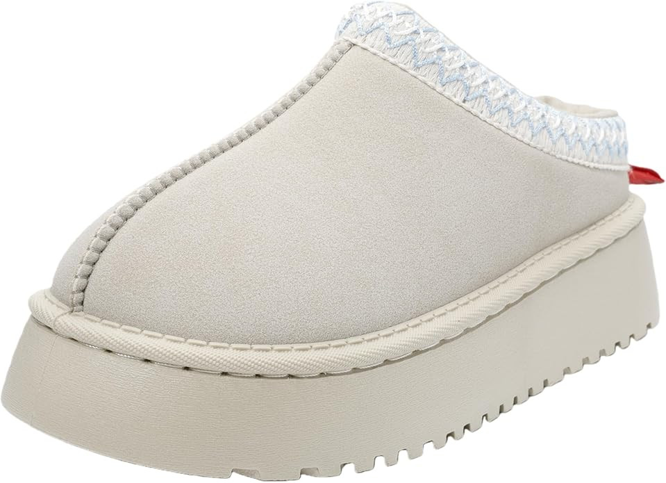 Women's Fuzzy Slippers Cozy Fluffy Plush Lined House Shoes, Non-Slip Rubber Sole, Warm Winter Ind... | Amazon (US)