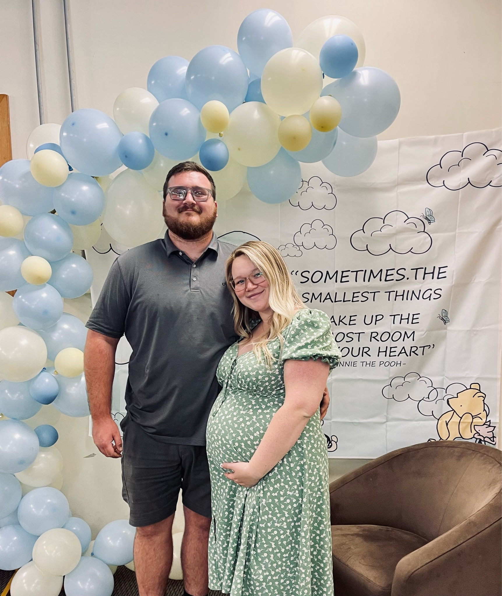 Cute midi green floral dress from SHEIN. Maternity friendly - I sized up but could have gone with my normal (SHEIN) size of a 2XL. Very cute for our baby shower. #plussize #plussizematernity #maternity #babyshower #shein

#LTKcurves #LTKunder50 #LTKbump