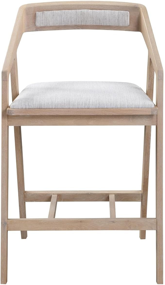 Moe's Home Collection Padma Oak Counter Stool Light Grey | Amazon (US)