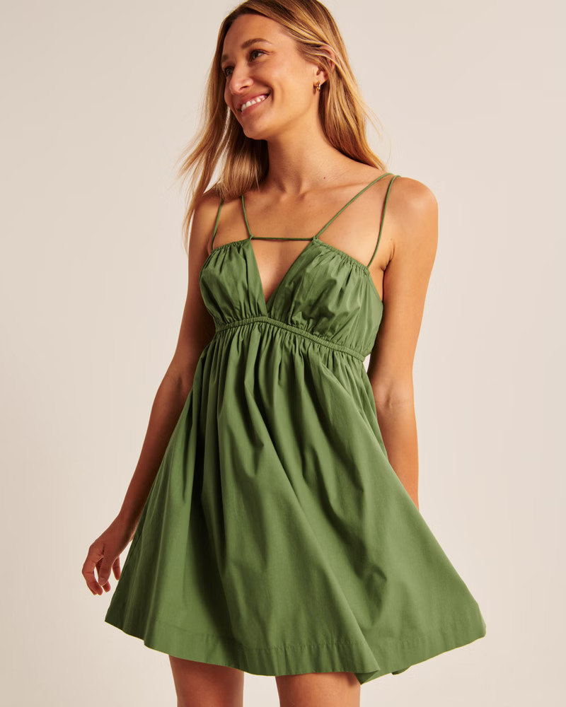 Women's Strappy Babydoll Mini Dress | Women's Dresses & Jumpsuits | Abercrombie.com | Abercrombie & Fitch (US)