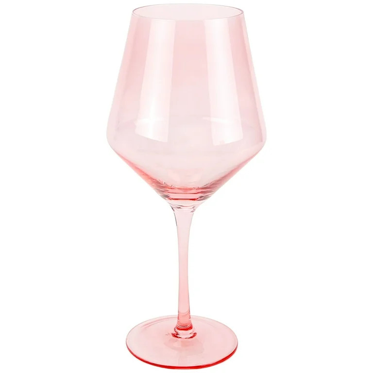 Just Feed Me by Jessie James Decker 4-Piece 22-Ounce Stemmed Wine Glass Set, Dusty Rose | Walmart (US)