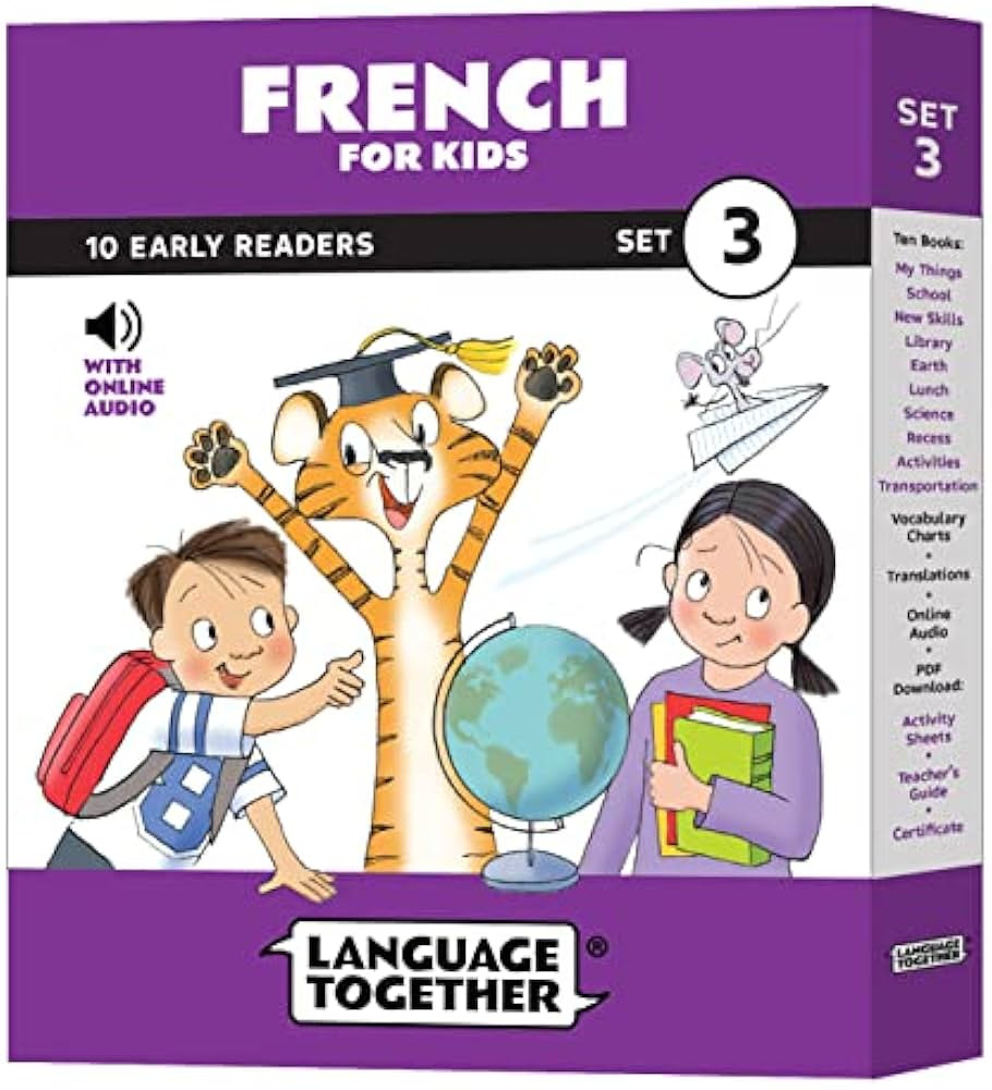 French for Kids Set 3: Beginner Reader Box Set – 10 Reader Books with Online Audio | School Day... | Amazon (US)
