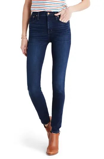 Women's Madewell 10-Inch High-Rise Skinny Jeans, Size 24 - Blue | Nordstrom
