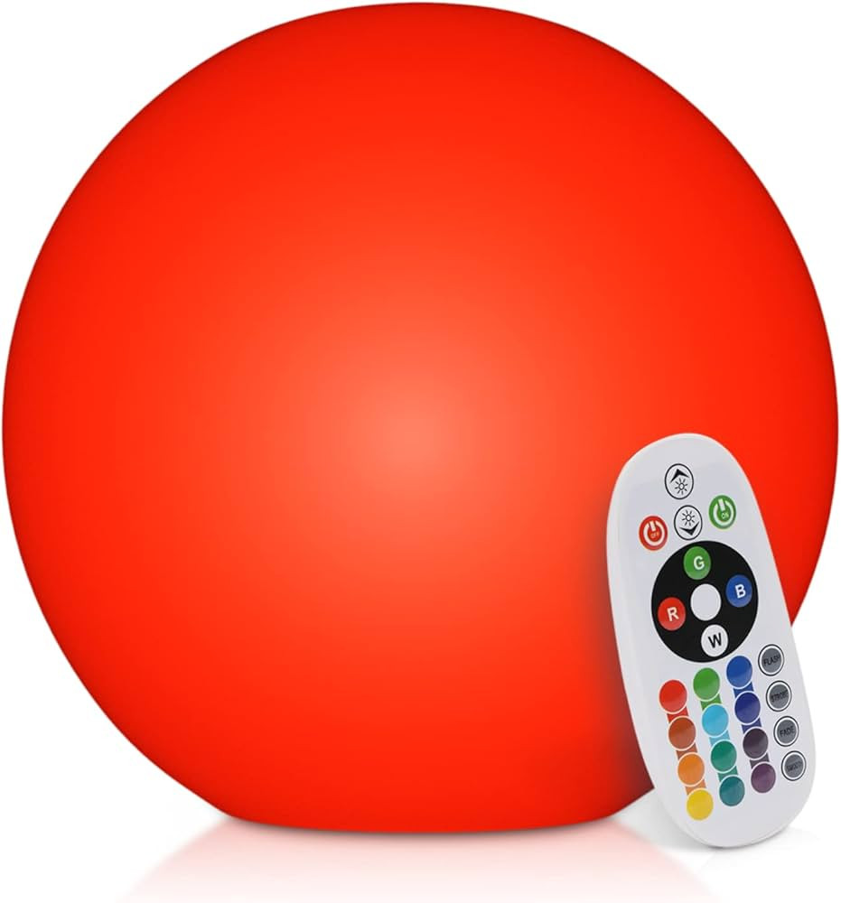 MoNiBloom 16" LED Ball Light with Remote, 16 RGB Color-Changing LED Indoor/Outdoor Dimmable Mood ... | Amazon (US)