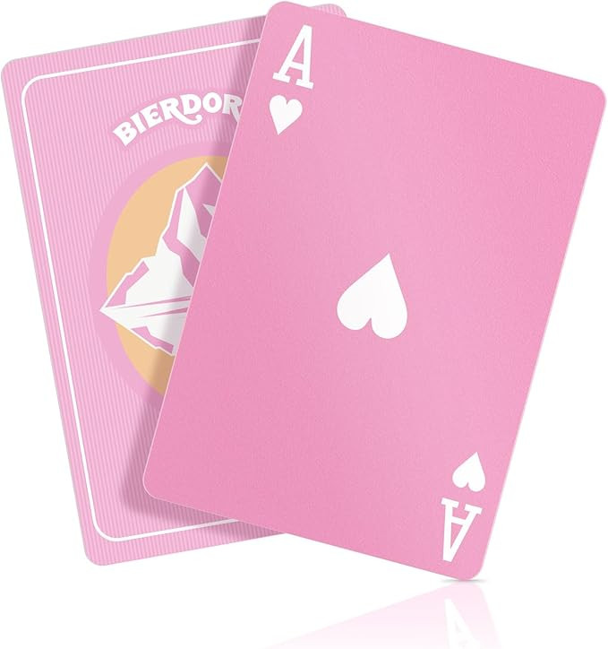 BIERDORF Pink Waterproof Playing Cards Durable Cute Deck of Cards Standard Index Professional Pre... | Amazon (US)